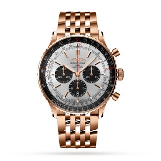 Damskie szwajcarskie repliki zegarków Breitling Navitimer B01 Chronograph 46 18-karatowy zegarek z czerwonego złota RB0137241G1R1