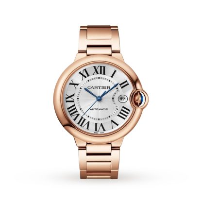 Damskie szwajcarskie repliki zegarków Cartier Ballon Bleu De Cartier Zegarek 40mm Automatyczny Mechanizm Różowe Złoto Różowe Złoto WGBB0039