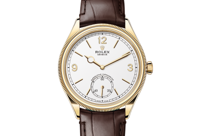 Damskie szwajcarskie repliki zegarków Rolex 1908 18-karatowe żółte złoto