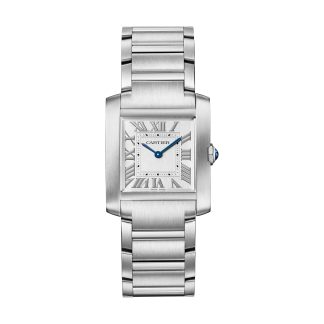 Męskie szwajcarskie repliki zegarków Cartier Tank Française Zegarek Średni Model Kwarcowy Mechanizm Stal Stal WSTA0074