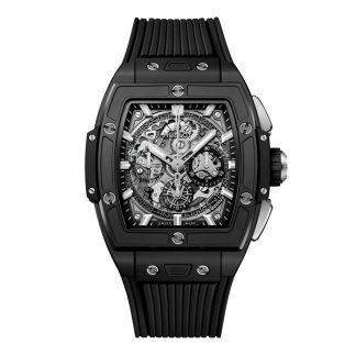 Męskie szwajcarskie repliki zegarków Hublot Spirit Of Big Bang Black Magic 42mm Zegarek Męski Czarna Guma 642.CI.0170.RX