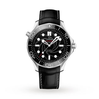 Męskie szwajcarskie repliki zegarków Omega Seamaster Diver 300m Master Co-Axial Chronograph James Bond 007 Edycja numerowana Skóra O21093422001001