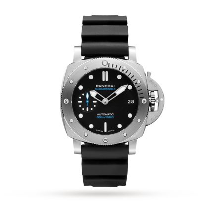 Męskie szwajcarskie repliki zegarków Panerai Submersible 42mm Rubber PAM02973