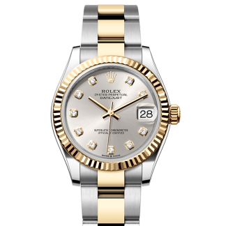 Męskie szwajcarskie repliki zegarków Rolex Datejust 31 Stal ostrygowa i żółte złoto M278273-0019