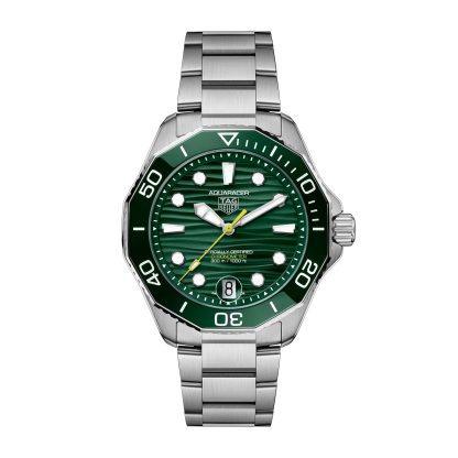 Męskie szwajcarskie repliki zegarków TAG Heuer Aquaracer Professional 300 Date 42mm Zegarek męski Zielony Stal nierdzewna WBP5116.BA0013