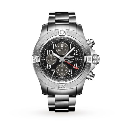 Najlepsze repliki zegarków UK Breitling Avenger Chronograph GMT 45 Zegarek ze stali nierdzewnej Stal nierdzewna A24315101B1A1