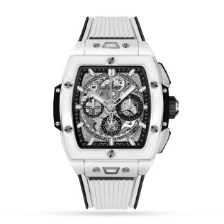 Najlepsze repliki zegarków UK Hublot Spirit Of Big Bang White Ceramic 42mm Zegarek męski Rubber 642.HX.0170.RX