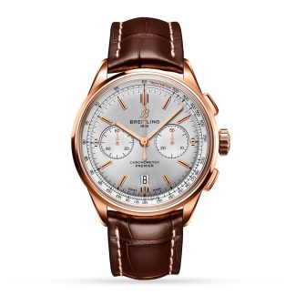 Najlepsze szwajcarskie repliki Breitling Premier B01 Chronograph 42 18ct Red Gold Watch Alligator RB0118371G1P1