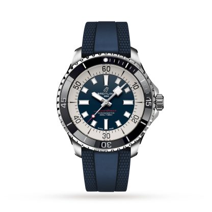 Najlepsze szwajcarskie repliki Breitling Superocean Automatic 44 Zegarek z gumowym paskiem ze stali nierdzewnej Guma A17376211C1S1