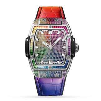 Najlepsze szwajcarskie repliki Hublot Spirit of Big Bang Titanium Rainbow 39mm Alligator 665.NX.9910.LR.0999