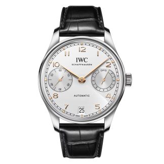 Najlepsze szwajcarskie repliki IWC Portugieser Automatic 42 Silver Moon Alligator IW501701