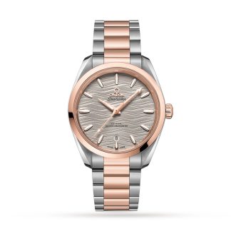 Najlepsze szwajcarskie repliki Omega Aqua Terra 150M Co-Axial Master Chronometer Ladies 38mm 18ct Rose Gold O22020382006001