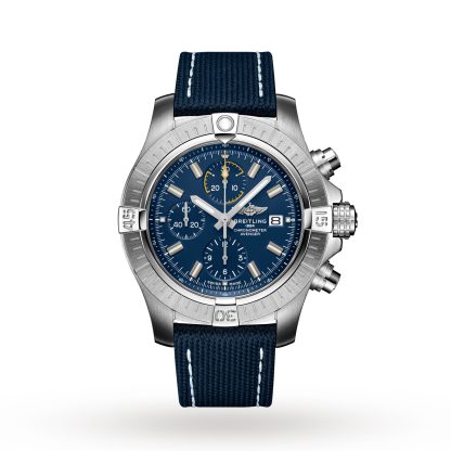 Replika nadgarstka Breitling Avenger Chronograph 45 Zegarek ze stali nierdzewnej Skóra A13317101C1X2