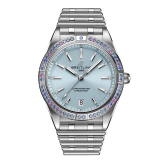 Replika nadgarstka Breitling Chronomat Automatic 36 South Sea Ice Blue Bransoleta ze stali nierdzewnej Zegarek damski ze stali nierdzewnej G10380611C1G1