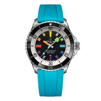 Replika nadgarstka Breitling Superocean Automatic 42mm Zegarek Męski Niebieski Kauczuk A17375211B2S1