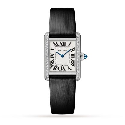 Replika nadgarstka Cartier Tank Must Watch Mały model Mechanizm kwarcowy Stalowa skóra cielęca W4TA0016