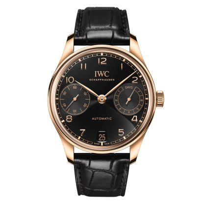 Replika nadgarstka IWC Portugieser Automatic 42 Obsidian Alligator IW501707