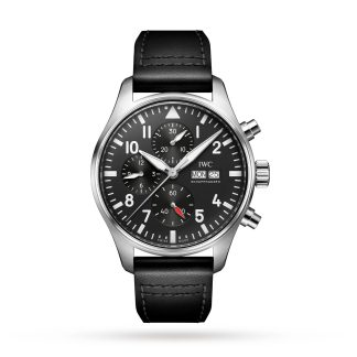 Replika nadgarstka Zegarek męski IWC Pilots Chronograf 43 mm Skóra IW378001