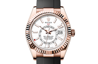 Repliki zegarków a prawdziwe zegarki Rolex Sky-Dweller Everose gold M336235-0003