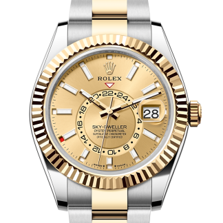 Repliki zegarków a prawdziwe zegarki Rolex Sky-Dweller Stal ostrygowa i żółte złoto M336933-0001