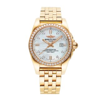 Repliki zegarków vs prawdziwe Breitling Galactic 18ct Rose Gold Quartz Ladies Watch 18ct Rose Gold H7234853/A792