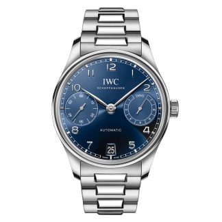 Repliki zegarków vs prawdziwe IWC Portugieser Automatic 42 Blue Stainless Steel IW501704