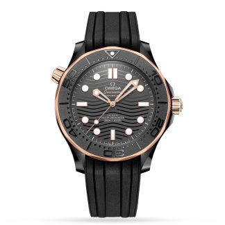 Repliki zegarków vs prawdziwe Omega Seamaster Diver 300M Co-Axial Master Chronometer 43.5mm Zegarek męski Guma O21062442001001