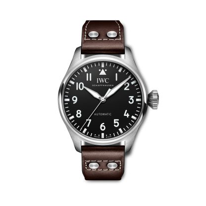 Repliki zegarków vs prawdziwe Skórzany zegarek męski IWC Big Pilots 43 mm IW329301