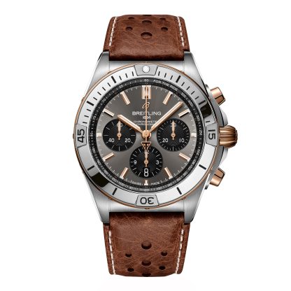 Super klon zegarków 1:31 Breitling Chronomat B01 Triumph 42mm Zegarek męski Szara skóra cielęca TB0134101M1X1