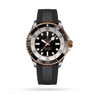 Super klon zegarków 1:32 Breitling Superocean Automatic 42 Zegarek ze stali nierdzewnej i 18-karatowego czerwonego złota Guma U17375211B1S1