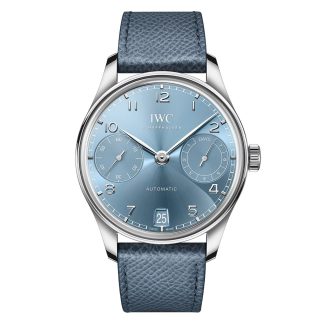 Super klon zegarków 1:37 IWC Portugieser Automatic 42 Blue Horizon Calfskin IW501708