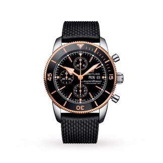 Super klon zegarków 1:46 Breitling Superocean Heritage Chronograph 44 Zegarek z gumowym paskiem U13313121B1S1