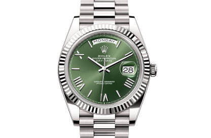 Super podróbki zegarków 1:3 Rolex Day-Date 40 białe złoto M228239-0033