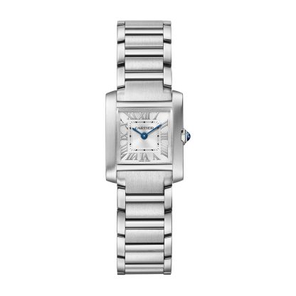 Super repliki zegarków 1:1 Zegarek Cartier Tank Française Mały model Mechanizm kwarcowy Stal Stal WSTA0065