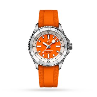 Super repliki zegarków 1:15 Breitling Superocean Automatic 36 Zegarek z gumowym paskiem ze stali nierdzewnej Guma A17377211O1S1