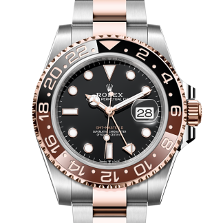 Super repliki zegarków 1:2 Rolex GMT-Master II Oystersteel i Everose Gold M126711CHNR-0002