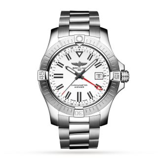 Super repliki zegarków 1:40 Breitling Avenger Automatic GMT 43 Zegarek ze stali nierdzewnej Stal nierdzewna A32397101A1A1