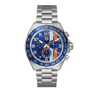 Super repliki zegarków 1:41 Zegarek męski TAG Heuer Formula 1 Chronograph X Gulf 43 mm