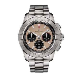 Super repliki zegarków 1:43 Breitling Avenger Chronograph B01 44mm Zegarek Męski Beżowy Stal Nierdzewna AB0147101A1A1