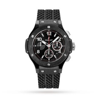 Super repliki zegarków 1:44 Hublot Big Bang Original Black Magic 44 mm Rubber 301.CM.130.RX