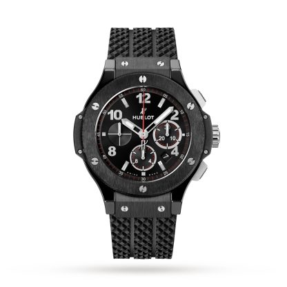 Super repliki zegarków 1:44 Hublot Big Bang Original Black Magic 44 mm Rubber 301.CM.130.RX