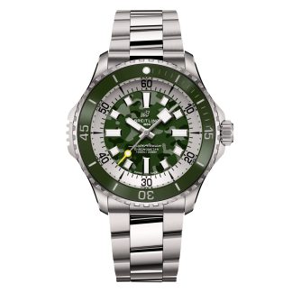 Super repliki zegarków 1:50 Breitling Superocean Automatic Super Diver 46mm Zegarek Męski Zielony Stal Nierdzewna E10379D31L1E1