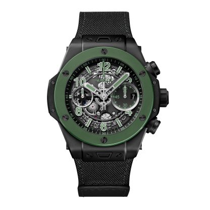 Szwajcarskie repliki zegarków cena Hublot Big Bang Unico 42mm Zegarek Męski Zielony The Watches Of Switzerland Group Exclusive Fabric 441.CG.1199.RX.WOG23