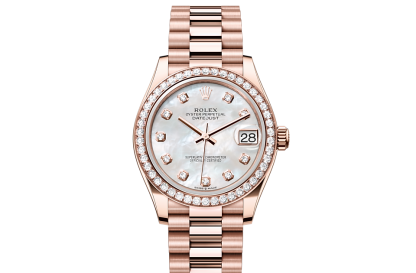 Szwajcarskie repliki zegarków cena Rolex Datejust 31 Everose złoto i diamenty M278285RBR-0005