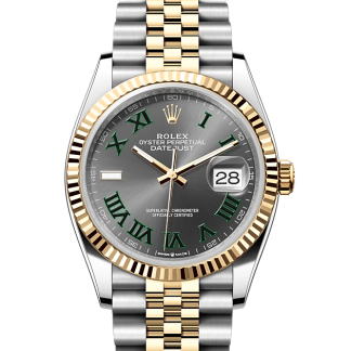 Szwajcarskie repliki zegarków cena Rolex Datejust 36 Stal ostrygowa i żółte złoto M126233-0035