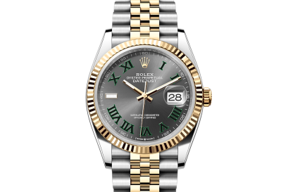 Szwajcarskie repliki zegarków cena Rolex Datejust 36 Stal ostrygowa i żółte złoto M126233-0035