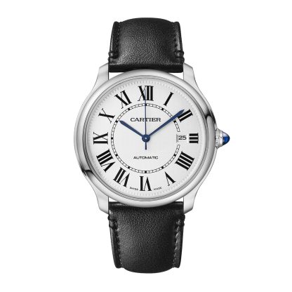 Szwajcarskie repliki zegarków tanie Cartier Ronde Must De Cartier Zegarek 40mm Mechaniczny mechanizm z automatycznym nakręcaniem Stalowa sztuczna skóra WSRN0032