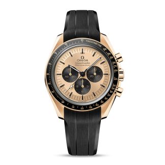 Szwajcarskie repliki zegarków tanie Omega Speedmaster Moonwatch Professional Co-Axial Master Chronometer Chronograph 42mm Zegarek męski Żółta guma O31062425099001