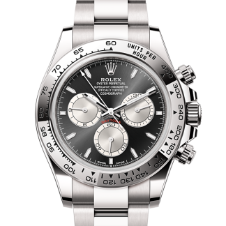 Zegarki-klony 1:3 Rolex Cosmograph Daytona białe złoto M126509-0001