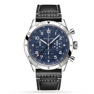 gorąca sprzedaż luksusu Breitling Super AVI B04 Chronograph GMT 46 Tribute to Vought F4U Corsair Zegarek skórzany AB04451A1C1X1